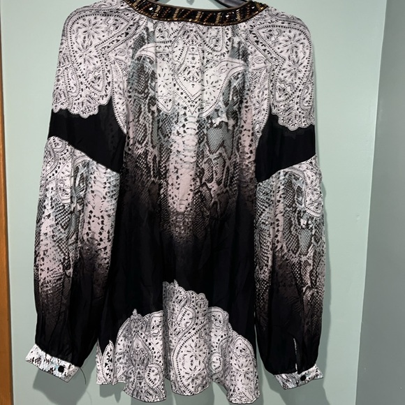 Hale Bob Silk Blouse Size Large - Picture 6 of 8